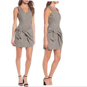 Adelyn Rae Aurora Plaid Tie mini Dress. BNWT